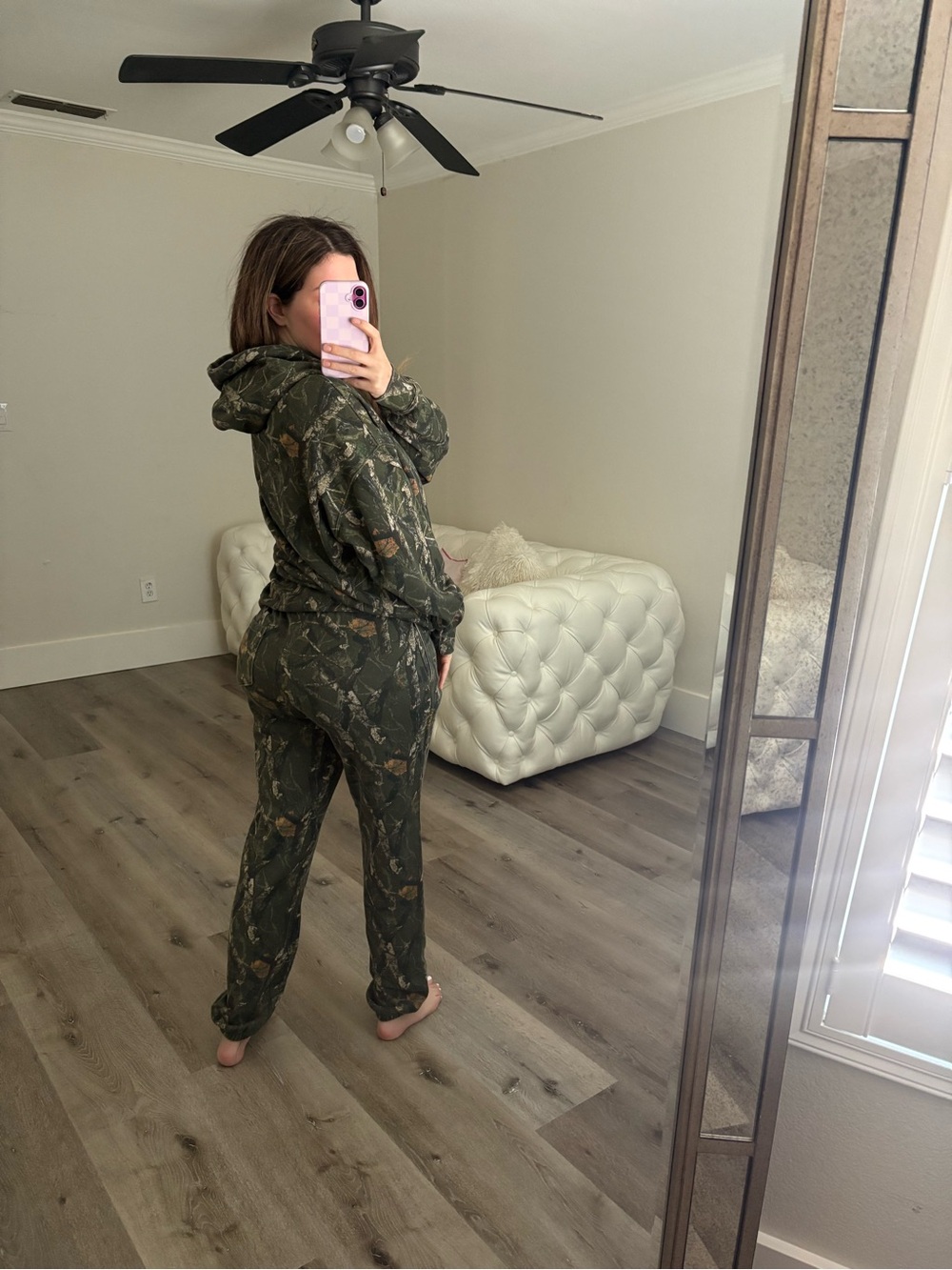 Camo Hoodie & Jogger Set - Green Camo Print - Picture 3 of 3